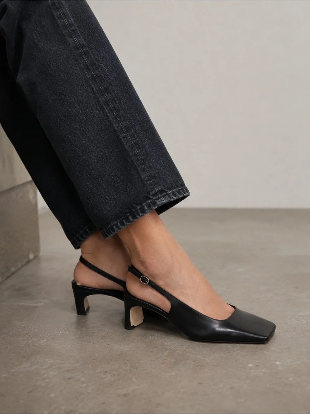 Aeyde Eliza Nappa Leather Black Heels